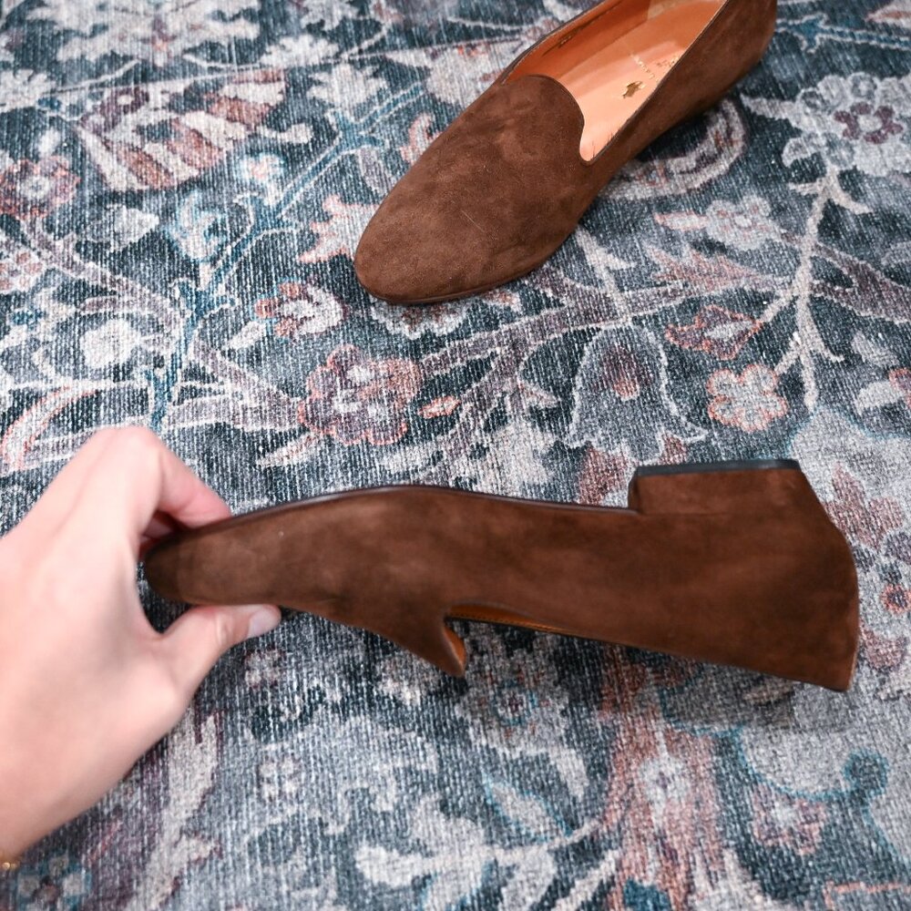 Ralph Lauren Size 6 Brown Suede Slip on Loafers - Picture 4 of 15